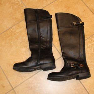Michael Kors Emma Lama Black Riding Boots Sz 3